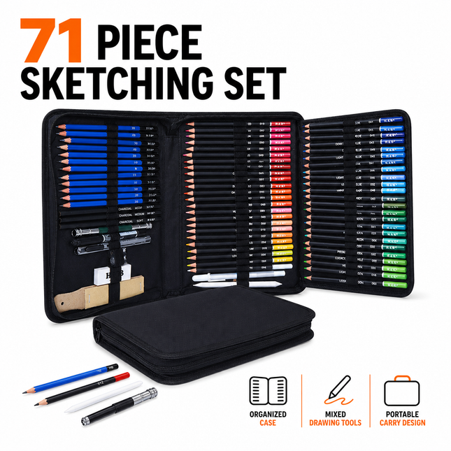 Professional Sketching Pencils Set 71 Piece | 01-main-square.png