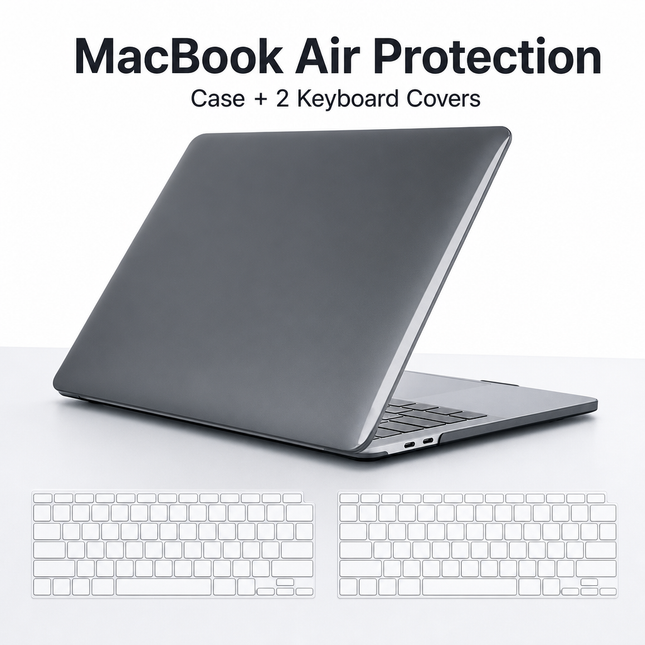 MacBook Air Case Black Hard Shell For 13 Inch Retina Touch ID