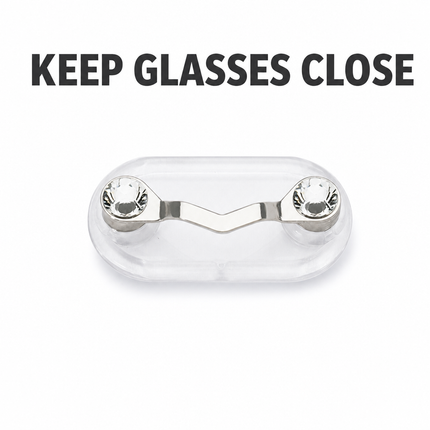 Magnetic Eyeglass Holder White Diamond Shirt Clip Accessory
