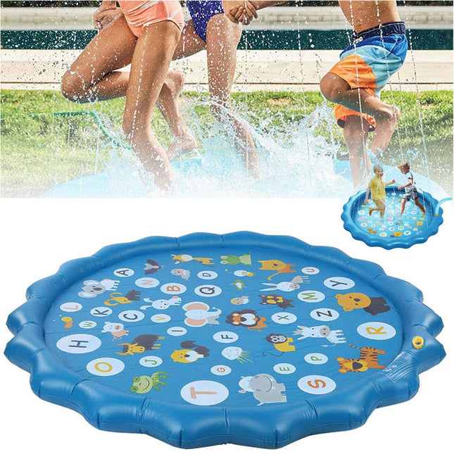 170cm Round Inflatable Water Play Pad Outdoor Splash Sprinkler Mat