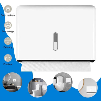Wall Mounted Hand Paper Towel Dispenser Toilet Holder Home Bathroom Tissue Box