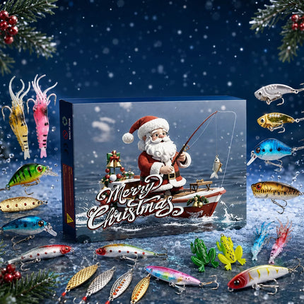2026 Fishing Lure Advent Calendar 24 Day Christmas Countdown Gift for Men Kids
