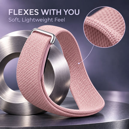 For Google Fitbit Air Performance Loop Band Recycled Polyester Adjustable Strap Blush Pink