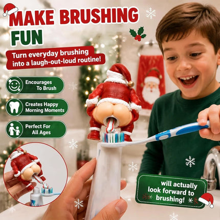 Funny 3D Printed  Santa Claus Toothpaste Topper Decoration for Bathroom