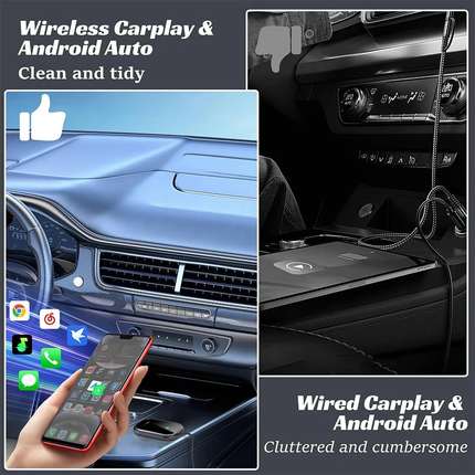 Wireless Carplay Adapter Car Dongle for Apple Android Auto Adapter Connect Box