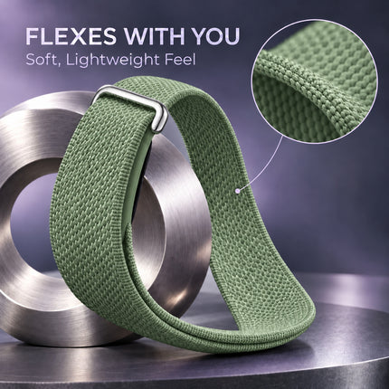 For Google Fitbit Air Performance Loop Band Recycled Polyester Adjustable Strap Sage Green