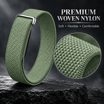 For Google Fitbit Air Performance Loop Band Recycled Polyester Adjustable Strap Sage Green