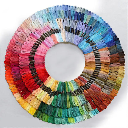 300 Coloured Egyptian Cotton Embroidery Cross Stitch Thread Floss Hand Skeins