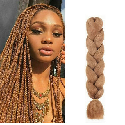 62cm Synthetic Braiding Hair Extensions - Light Auburn