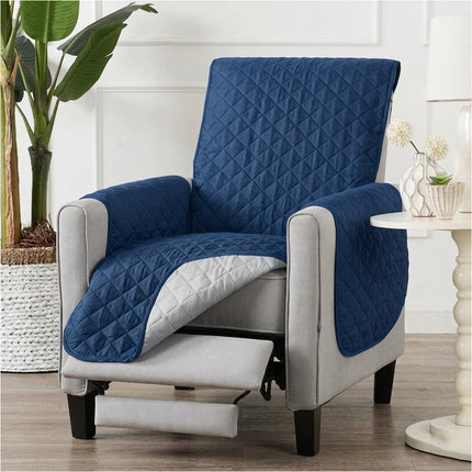 Sofa Cover Quilted Couch Covers Lounge Pet Protector Slipcovers Blue 55*196CM