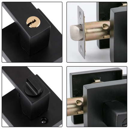 Entrance Door Handle Set Keyed Entry Lock Knob Privacy Passage Bedroom Bath