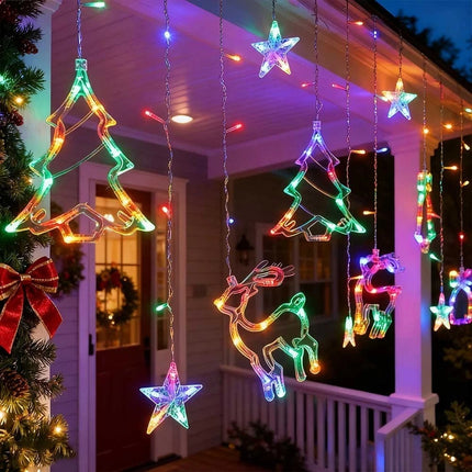 Christmas Icicle Lights Outdoor LED Curtain Fairy String Light Xmas Party Decor