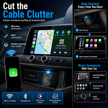 Wireless Carplay Android Auto Adapter