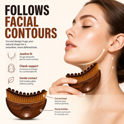 Ergonomic Lymphatic Contour Face Brush