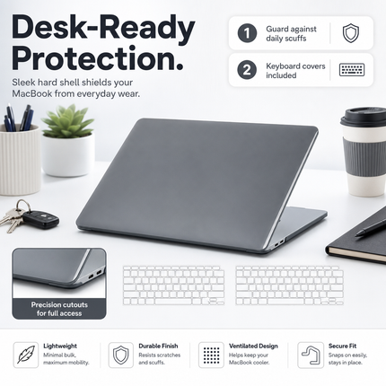 MacBook Air Case Black Hard Shell For 13 Inch Retina Touch ID