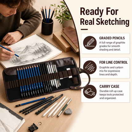 Professional Sketching Pencils Set 24 Piece | 02-scenario-painpoint.png