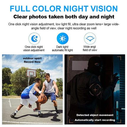 Police Body Camera 4K HD Portable Night Vision Police Cam Video DVR Recorder