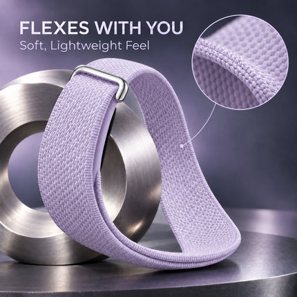 For Google Fitbit Air Performance Loop Band Recycled Polyester Adjustable Strap Light Purple