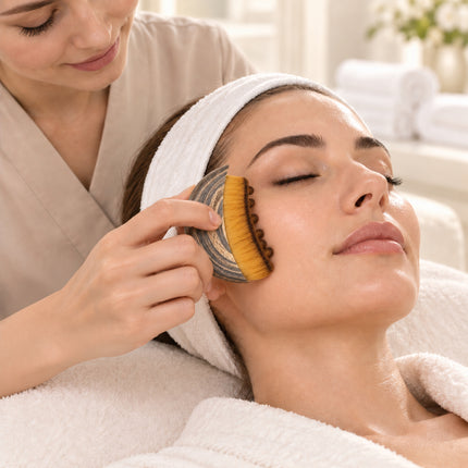Lymphatic Face Massage Brush Curved Facial Contour & Neck Care Skincare Tool