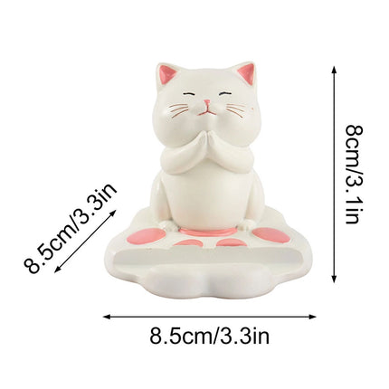 Cat Phone Holder Resin Animal Cell Phone Stand Desk Ornament Home Decor 1 Pack