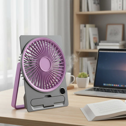 Portable Mini Handheld Fan USB Desk Fan 5-Speed Quiet Cooling for Office Dorm 1p