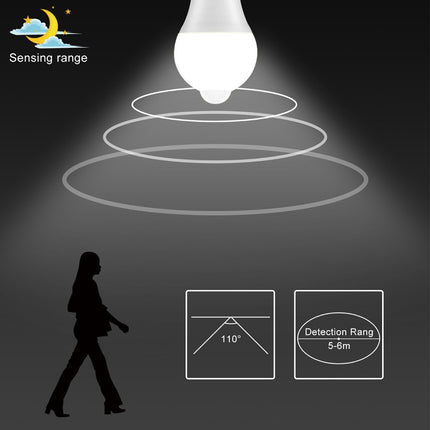4X LED PIR Motion Sensor Light Bulbs B22 12W Smart Detector Globe Lamp