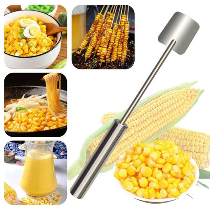 2x Stainless Steel Corn Peeler Serrated Corn Stripper Peelers Cob Shaver Cutter