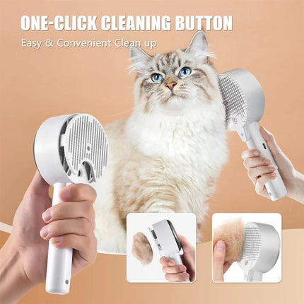 White Spritz Defur Comb For Cats Pet Dog Water Steam Brush Spray Comb For Grooming