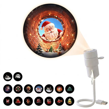 2-in-1 360° Rotating Star Projector Night Light Christmas Gift