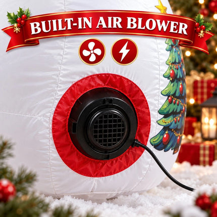 2.4M Giant Inflatable Snowman Christmas Blow Up Outdoor Garden Decoration with LED Light