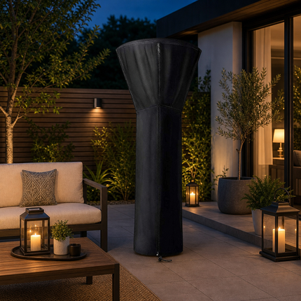 Patio Heater Cover Waterproof Heavy Duty Black
