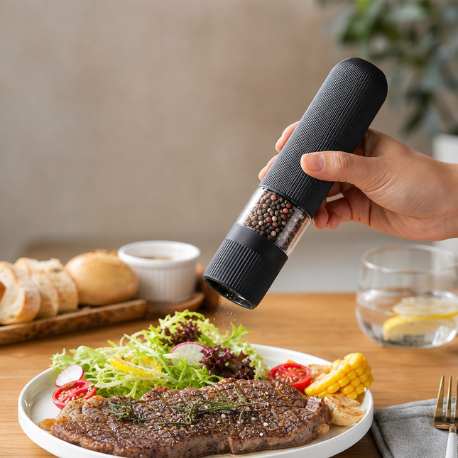 Electric Salt Pepper Grinder Black