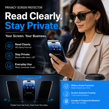 Anti Spy Privacy Screen Protector For iPhone 14 Pro Max 14 Plus And 14