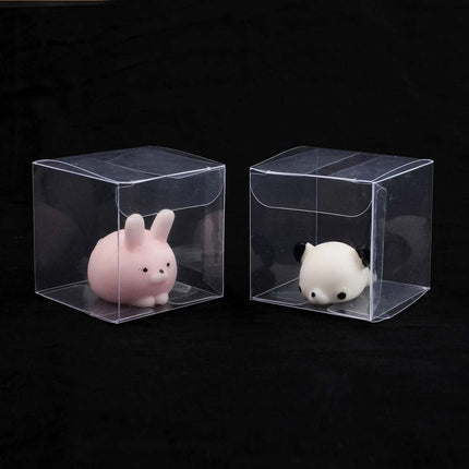 100x PVC Clear Transparent Macaron Square Cube Box For Wedding Favour Gift Candy