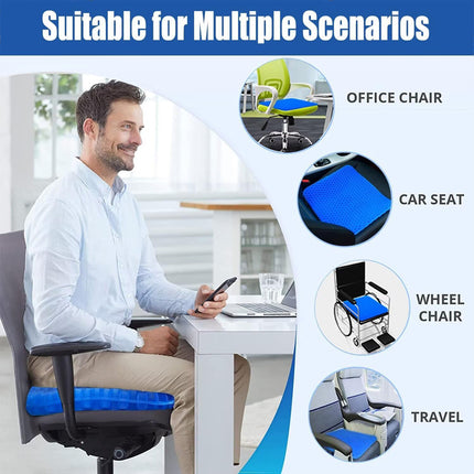 Double Layer Honeycomb Gel Seat Cushion Body Pressure Support for Car and Office Use