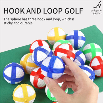 Golf Chipping Game Battle Golf with Golf Club & Hitting Mat Chip Sticky Kit Home