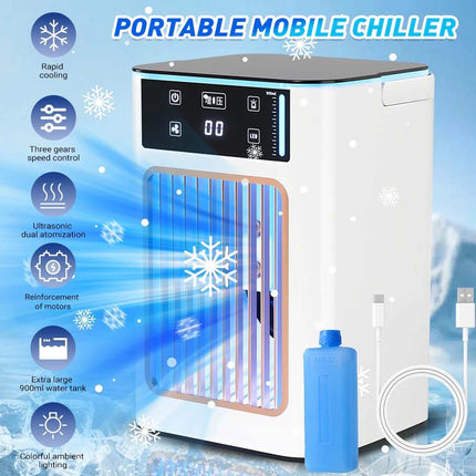 Evaporative Air Cooler Conditioner Portable Cooling Fan 6L Humidifier LED Light