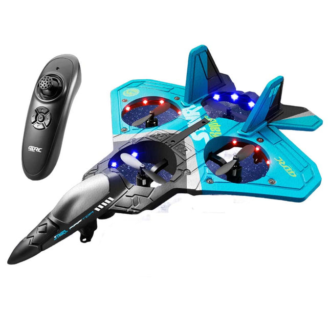 RC Airplane 2.4Ghz Remote Control Plane RC Jet Fighter Stunt Airplane Toy Gift Blue