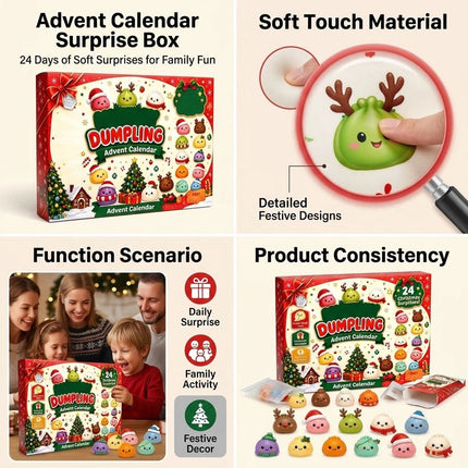 2026 Christmas SquishiesAdvent Calendar 24 Days Dumpling Toys Boys  And  Girls   Xmas Gift