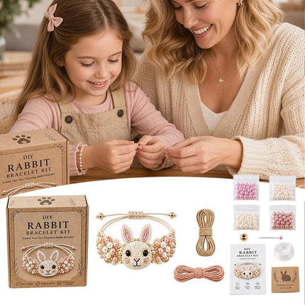 Animal Beaded Jewelry Craft Supplies DIY Bracelet Kit Gift Giving Rabbit