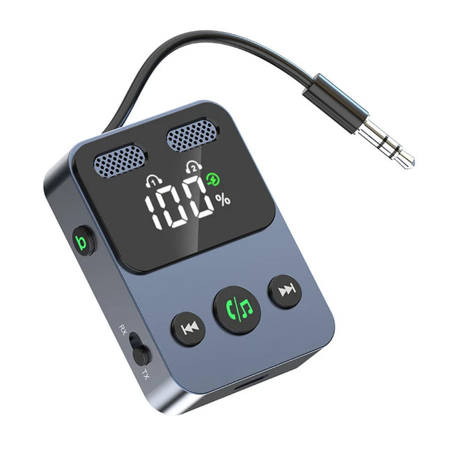 2 In 1 USB Transmitter Receiver Audio Adapter 3.5mm Aux. Airplane Bluetooth 5.3