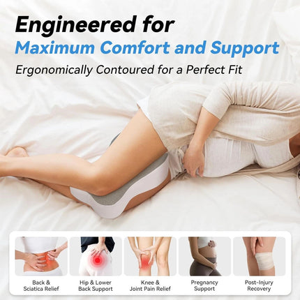 Premium Leg Pillow Foam Memory Leg and Knee Pain Relief Pillow for Side Sleeping