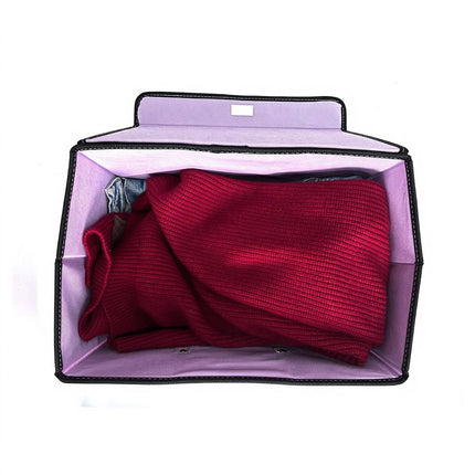 Foldable Storage Box Fabric Cube Home Clothes Organizer with Cover
