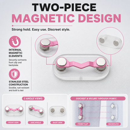 Eyeglasses Holder Magnetic 3 Piece Set for Shirts and Sunglasses