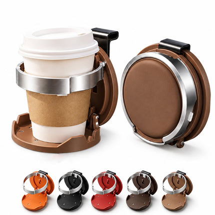 Universal Foldable Car Cup Holder with Hook Folding Automotive Door Storage