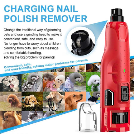 Dog Nail Grinder Quiet - (45db) 6-Speed Pet Nail Grinder with 2 LED Lights for L