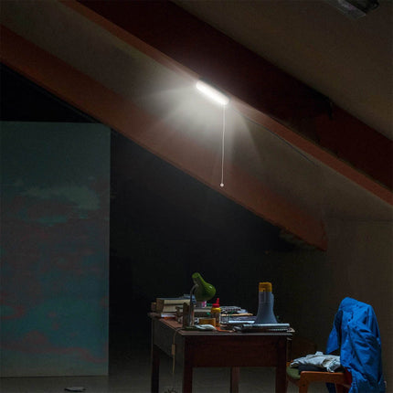 Solar Powered LED Double Lights Garage Shed Light Garden Indoor Bedroom Outdoor