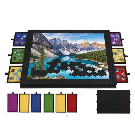 Felt Puzzle Board Felt Jigsaw Puzzle Board Tilting Puzzle Table 1000Pcs Storage