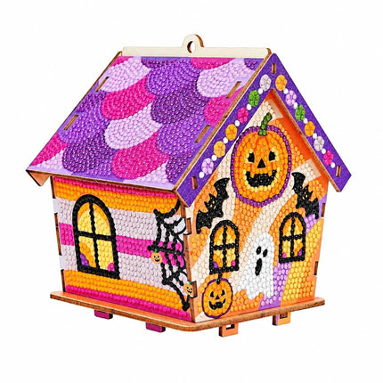 Spooky Season Tabletop Decorations: 3D House Diamond Art Craft Kits