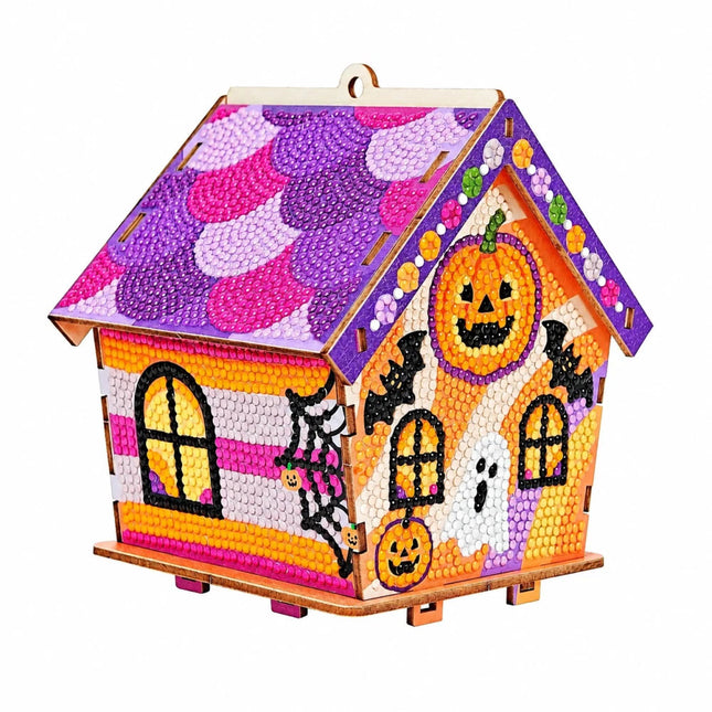 Spooky Season Tabletop Decorations: 3D House Diamond Art Craft Kits